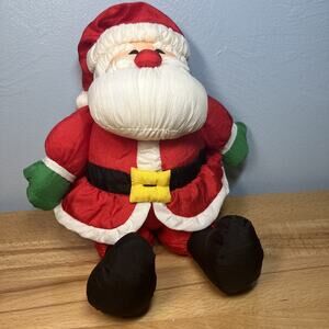 VTG Hallmark Santa Claus Plush 14” Retired Christmas Holiday Decor Collectible